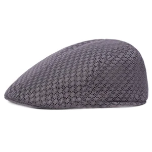 Gatsby Newsboy Solid Color Cap Mens Ivy Hat Golf Driving Flat Cabbie Cap Solid я - Picture 1 of 65
