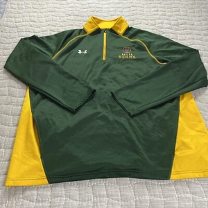Baylor Bears Giacca Uomo 3XL Verde Oro Quarto Zip Pullover Sotto Armatura Sciolto - Foto 1 di 8