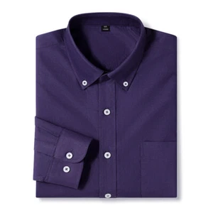 Camisas Oxford para Hombres Formales Negocios Mangas Largas Algodón Informales Camisas de Vestir Prendas para el torso - Imagen 1 de 40