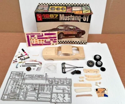 1967 Ford Mustang GT Model Customizable Kit 1:24 Vintage AMT GENE WINFIELD - Image 1 of 4