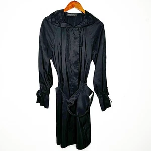 MYCRA PAC NOW Sz 1 S/M Black Rain Coat Hooded - Picture 1 of 11