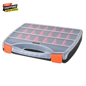 Plastic Small Parts Organizer Storage Screws Bolts Nuts Tool Case 21 Compartment - Picture 1 of 12