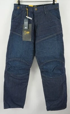 New $240 G-Star 5620 Elwood 3D Loose Jeans Men's 32 x 32 Indigo Blue Knee Cinch - Image 1 of 4
