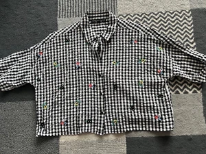 womens cropped shirt size 8 from Topshop - Picture 1 of 3