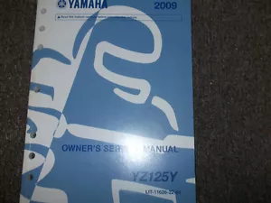 2009 Yamaha YZ125Y Propietarios Servicio Tienda Reparación Manual OEM - Imagen 1 de 1