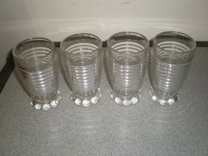 Juego de 4 VASOS DE PIE DE BURBUJA VINTAGE MANHATTAN ANCHOR HOCKING 10 oz 5 1/4" de alto. - Imagen 1 de 5