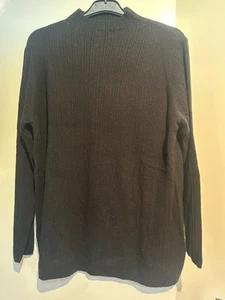 Blue Illusion Black Merino Sweater 3L 18/20 New! - Foto 1 di 7