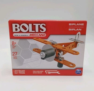 Bolts By Meccano Engineering & Robotics Small Construction Set ~ Biplane ~ New - Image 1 of 4