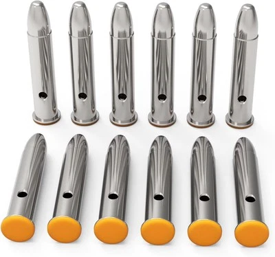 GORTAR Snap Caps Training Dummy Rounds Practice Safe Loading Firing .22wmr, Silvery