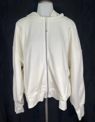 Толстовка с капюшоном женская Lululemon для подводного плавания размер 14 на молнии кремовая  - Изображение 1 из 4