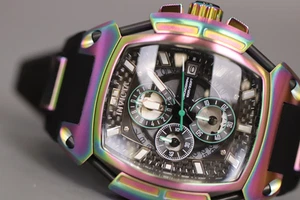 INVICTA S1 Rally Herren 53mm Edelstahl + Aluminium schwarz + irisierend - Bild 1 von 6