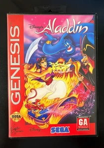 Disney's Aladdin Sega Genesis 1993 Authentic Game Cartridge & Case No Manual - Picture 1 of 3