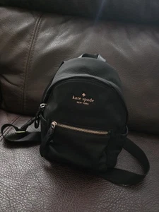 KATE SPADE Chelsea The Little Better Mini Nylon Backpack In Black - Picture 1 of 5