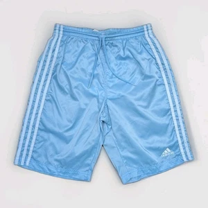 ADIDAS WVN S3 Glanz Nylon Shorts 152 Kinder hellblau Vintage Sport Freizeit Gym - Picture 1 of 21