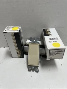 Leviton Decora Elfenbein Wippe Wand Lichtschalter 15A einpolig 5601-2I Originalverpackt 3 Stück - Bild 1 von 3