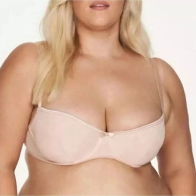 Sujetador Frederick's of Hollywood Milán Malla Balconette Camafeo Rosa Lencería 38D Foto 1 de 4