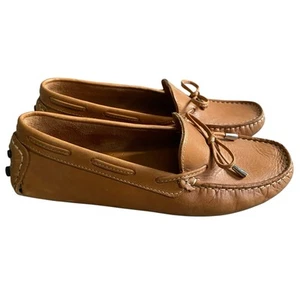 Mercanti Fiorentini Women Moccasins 7.5 EU 37.5 Brown Leather Driving Casual - Picture 1 of 10