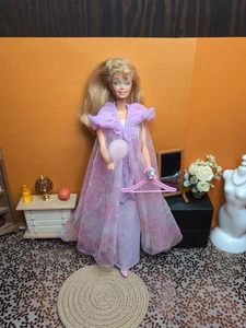 Vintage Barbie Outfit - 1984 Dreamtime Nightgown & Robe #9180 + Mirror, Shoes ++ - Picture 1 of 24