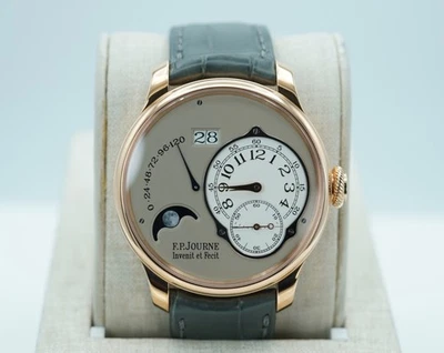 FP Journe OCTA LUNE MOONPHASE OURO ROSA 18K MOSTRADOR CINZA FORA DO CATÁLOGO 40MM 2024 RARO - Imagem 1 de 4