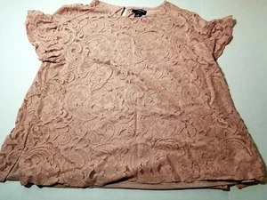 Liz Claiborne Career Woman Peach Color Top 0X Preowned Good Condition Free Ship - Picture 1 of 3