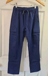 NWT HANNA ANDERSSON NAVY BLUE  ACTIVE CARGO JOGGERS PANTS 140 10 $54 - Picture 1 of 6