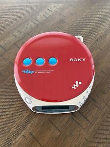 Sony Psyc Portable CD Walkman D-EJ360 G-Protection Red Tested Works