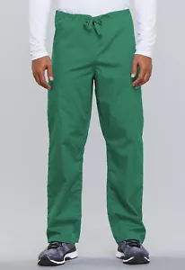 Scrub Cherokee Workwear Men's Drawstring Pant 4100 SGRW Surgical Green Free Ship - Picture 1 of 5