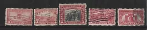 1909,26,27,28,29 , USED 2 CENT ISSUES - Picture 1 of 2