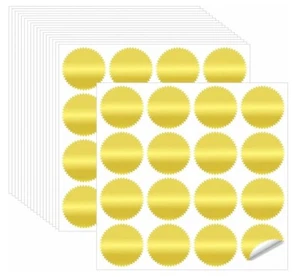 320 PCS round Gold Metallic Stickers, Golden Blank Embossing Stickers - Picture 1 of 10