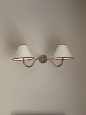 Pair Of Vintage Twin Arm Sconce Lights Metal Royere Style
