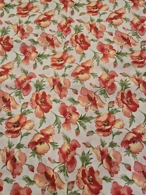 Amapolas de jardín de tela Michael Miller nuevas sin lavar varias yardas disponibles  Foto 1 de 4