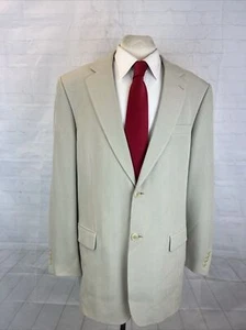 SPRING/SUMMER Haspel Men's Beige Solid Silk Blazer 42L $595 - Picture 1 of 10