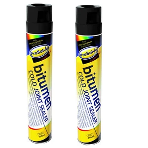 PACK OF 2 Prosolve Bitumen Cold Joint Sealer Aerosol 750ml Tarmac Gutter Sealer