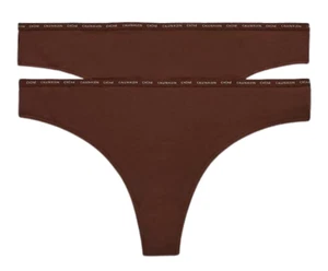 Calvin Klein CK One Übergröße Baumwolle Tanga Schlüpfer 2er-Pack braun 2XL - Bild 1 von 1