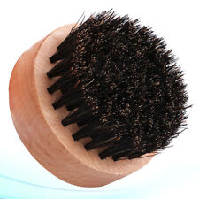 Round Wooden Handle Beard Brush for Men - Boar Bristle