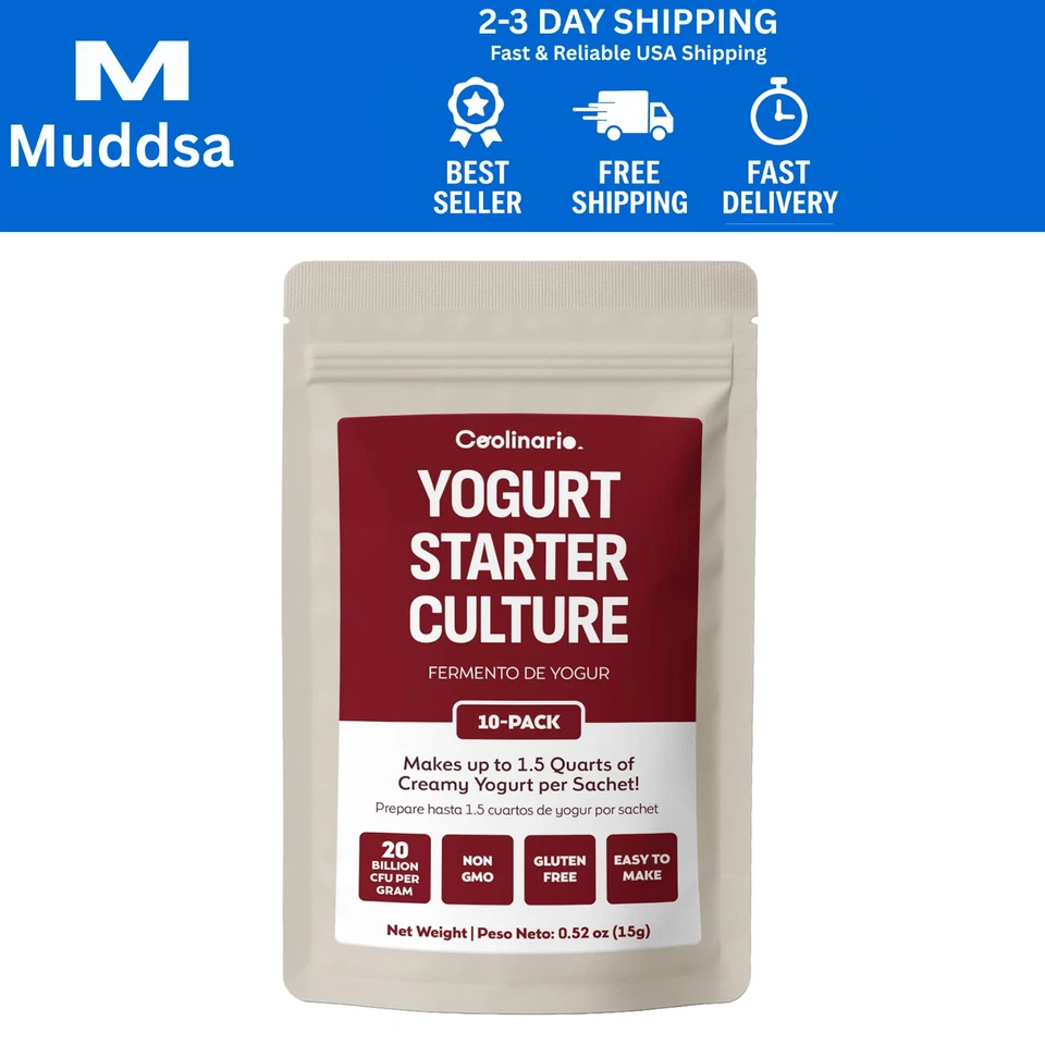 Стартер для йогурта Coolinario L Reuteri (10 упаковок, 1 г пакетиков) стартовая культура для йогурта - Изображение 1 из 4