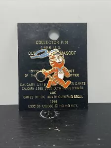 1988 Olympic Mascot Pin Bowling Collector Pin Free Shipping - Picture 1 of 5
