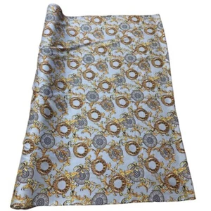 100% Challis Viscose Printed Fabric, Dress /Blouse  /Display Sold 2 Metre New!! - Picture 1 of 5