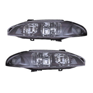 Headlights Front Lamps Pair Set for 97-99 Mitsubishi Eclipse Left & Right