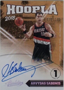 2018-19 Panini Absolute Memorabilia Arvydas Sabonis automático 50/125 Trail Blazers - Imagen 1 de 2