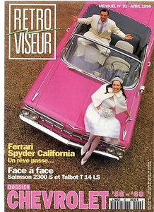 SPIEGEL 92 CHEVROLET 1958 60 FERRARI SPYDER CALIFORNIA SALMSON 2300 S TALBOT - Bild 1 von 2