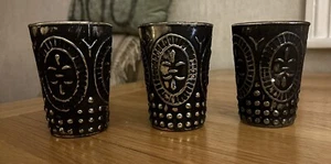 CONCEPTOS CULINARIOS 3 X PORTAVOTIVOS FLOR DE LYS DE VIDRIO - NUEVO - Imagen 1 de 4