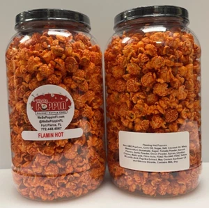 World's Best Gourmet FLAMIN HOT Corn Popcorn - 1 Gallon Container - Picture 1 of 38