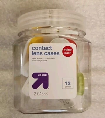 Estuches de repuesto para lentes de contacto arriba y arriba para lentes blandas y duras - Surtidos - 12ct Foto 1 de 2