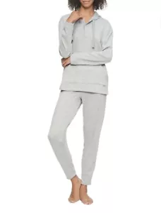 Calvin Klein Ease Ribbed Henley Hoodie - QS6752 - Picture 1 of 3