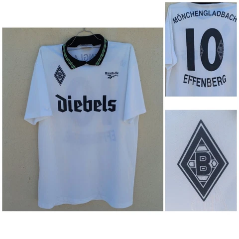 SHIRT BORUSSIA MONCHENGLADBACH 1995-96 #10 EFFENBERG HOME SHIRT REEBOK SIZE XL Cover