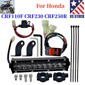 For Honda CRF110F CRF125F CRF250F Plug-N-Play Led Headlight Bar Lighting Kit - Picture 1 of 9