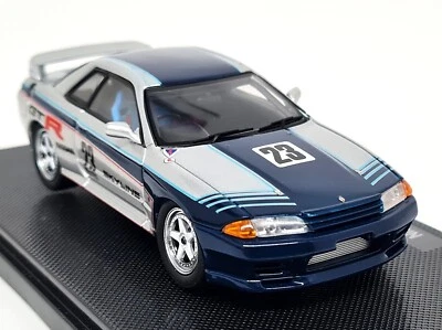 Ebbro 1/43 Nissan Skyline GT-R R32 Gr.A Test Car Silver Diecast Scale Model Car - Image 1 of 4