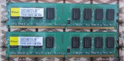 4GB Kit (2x 2GB) Elixir (Nanya) M2Y2G64TU8HD5B-AC DDR2 RAM 800 MHz CL5 - Bild 1 von 3