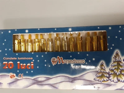 Serie Candele 20 luci natalizie vintage serie Christmas Lights Moranduzzo